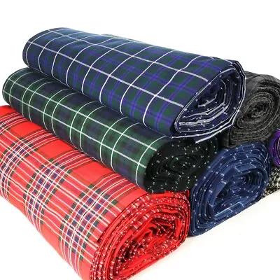 Homespun Wool-Blend Tartan Fabric - By The Yard. • $38