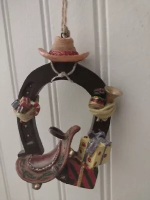 Horseshoe Western Cowboy Christmas Ornament • $12.99