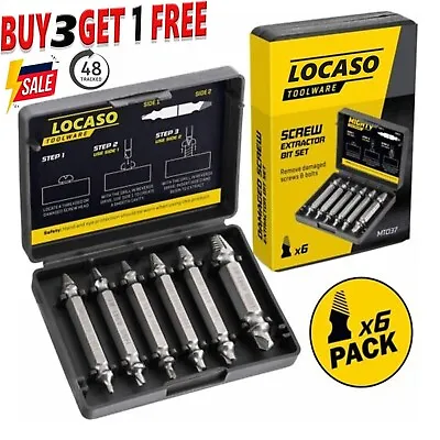 6 Pack Damaged Screw Extractor Remover For Stripped Head Screws Nuts Bolts • £4.59