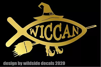 Wiccan Fish Decal Wicca Pagan Witch Car Vinyl Altar Sticker X 2 • $5.09