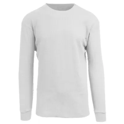 Men's Crew Neck Waffle-Knit Long Sleeve Thermal Shirts (S-5XL) NWT Free Shipping • $9.95