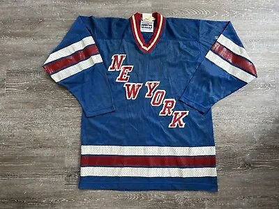 Vtg 90s New York Rangers Mark Messier #11 Gerry Crosby NHL Hockey Jersey Large • $79.99
