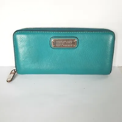 Marc By Marc Jacobs Blue Zip Around Wallet Large Continental Heavy Duty Quality • $40