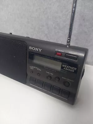 Vintage Sony ICF-24 Portable FM/AM Radio - Tested Working Weather Alarm Clock • $14.99