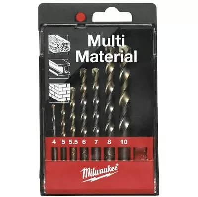 Milwaukee 7 Piece Multi Material Drill Set 4932352836 • £18.95