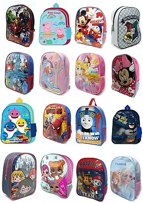 Boys Girls Kids Backpack Junior Toddlers Character Rucksack School Lunch Disney • £7.99