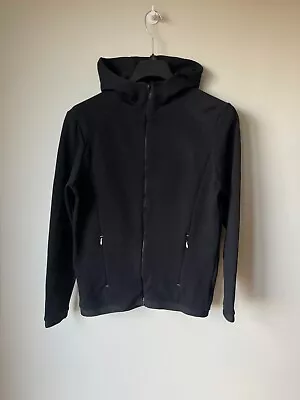 ZARA TECH FLEECE HOODIE Black Full Zip Through Mens LARGE • £7.60