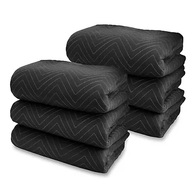 6 Moving Blanket Furniture Pads - Heavy Duty Pro - Black 80  X 72  • $52.95