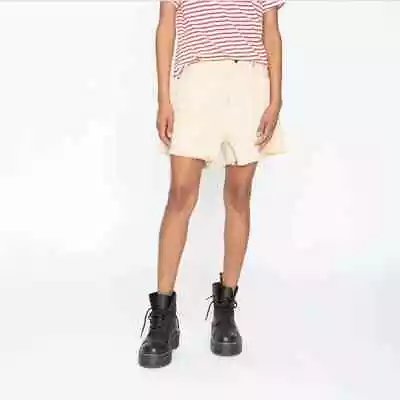 Free People X Sandrine Rose Women Sunflower  Raw Hem Denim Short Shorts 28 • $28.04