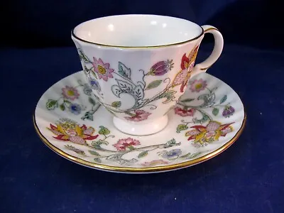 Miniature Tea Cup And Saucer All-over Floral Design - Fine Bone China - Minton • $21
