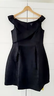 SIMPLY BE Ladies Black Bardot Off The Shoulder Dress Size 14 BNWT  • £9.80