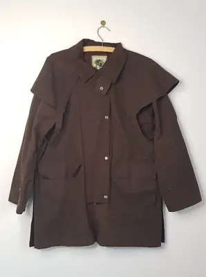 £34.99 • Buy Sydney Oilskin Duster Coat Small Made In Australia Dark Brown Waxed