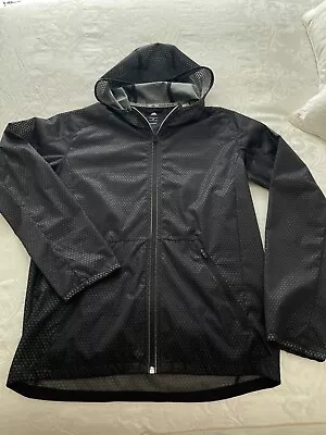 As New Womens Adidas Team Issue Climastorm Zip Up Hooded Black Jacket Size Small • $12.50