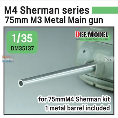 DEFDM35137 1:35 DEF Model US M4 Sherman 75mm M3 Gun Barrel • $10.49