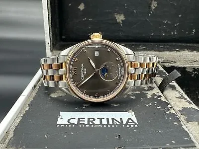 Vintage Rare CERTINA Chronometer Two Tone GENUINE 80`s Moon Phase Lady Watch • $427.93
