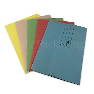 FOOLSCAP DOCUMENT WALLETS *ANY QTY/COLOUR* A4 Manilla/Half Flap/Folder/Filing • £7.49