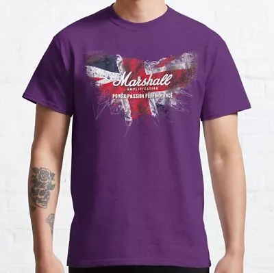 Marshall Amp Union Jack - Power Passion Performance Classic T-Shirt • $6.99