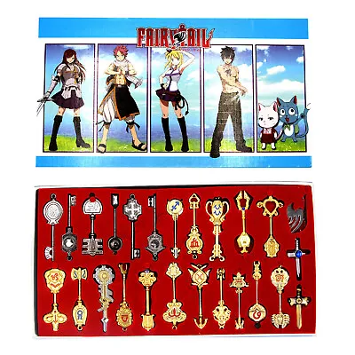 24 Pcs. Fairy Tail Necklace Set - ZODIAC SPIRIT KEY New (Celestial Spirit) • £28.65