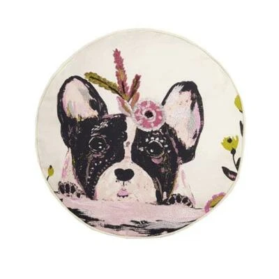 $39.99 • Buy Pillow Floral Frenchie French Bulldog Artist Designed Round Throw Cushion