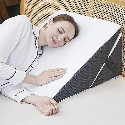 Foldable Memory Foam Bed Couch Wedge Pillow For Sleeping Adjustable 9 &12 Inch • $49.98