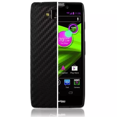 Skinomi Carbon Fiber Phone Skin+Screen Protector For Motorola Droid RAZR MAXX HD • $17.25