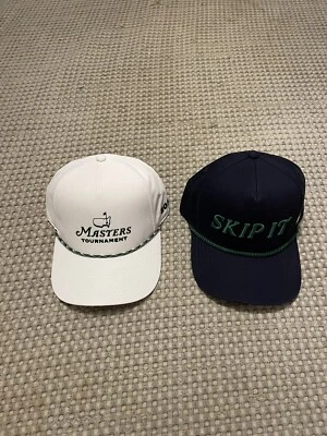 $145 • Buy (2) 2023 MASTERS Golf Rope Hats - SKIP IT And White Rope Hat