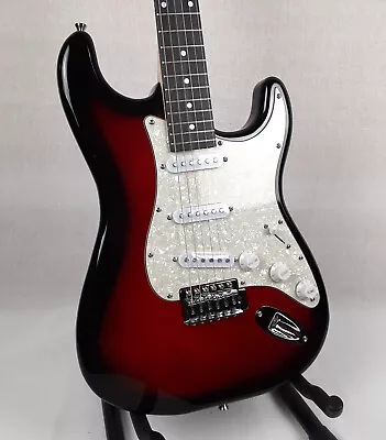 Ashthorpe Red Burst Strat Electric Guitar ~ Musiclilly Pickups • $219