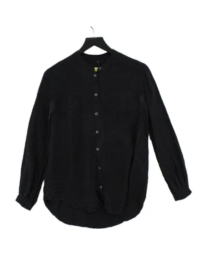 £24.30 • Buy Equipment Women's Shirt S Black Striped 100% Silk Long Sleeve Collared Basic