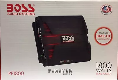 New BOSS Audio Systems Phantom 1800W 4-Channel Bridgeable Power Amplifier PF1800 • $119.99