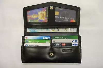 Ladies Leather Purse Wallet Organiser With Many Features Top Brand Black RFID  • £27.99