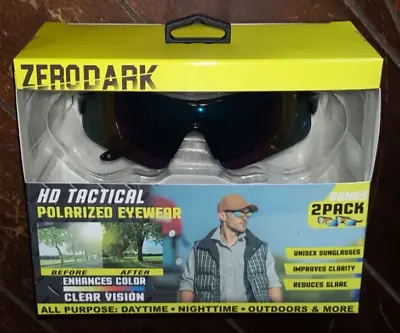 2pk HD Tactical Polarized Eyewear ~Unisex Sunglasses~ Daytime/Nighttime/Outdoors • $15.99