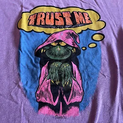 Vintage 1972 Robert Crumb Trust Me Lizard Wizard Graphic T Shirt  R Crumb Roach • $149