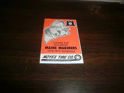 AHL Maine Mariners Vintage Defunct Circa 1978-1979 Pocket Schedule • $15