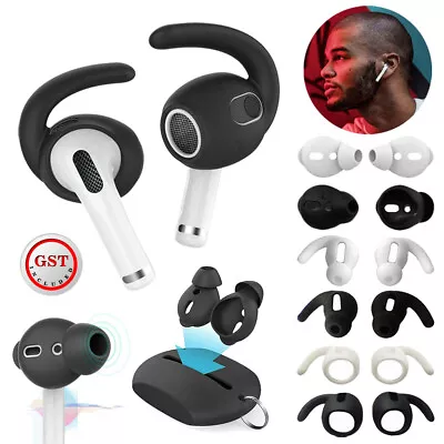 3 Pair Silicone Ear Hook For Apple AirPods Ear Tips + Case Earpod Cover Earbuds • $9.14