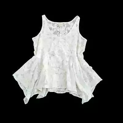 Anthropologie Vanessa Virginia Ivory Lace Swing Tank Top • £19.46