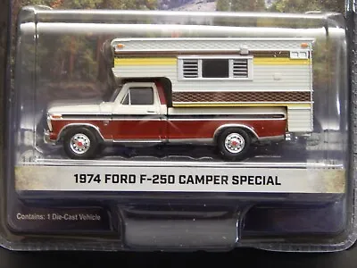 Greenlight 1974 Ford F-250 Slide In Camper Special Red & White MOC VHTF • $15.99