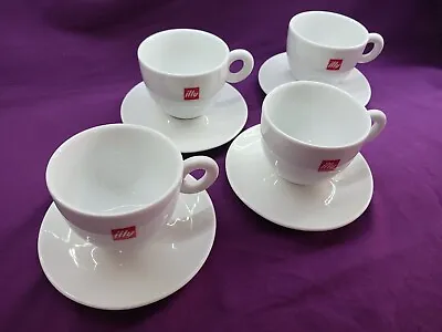 Illy Espresso 8oz 230ml Cups And Saucers X 4  IPA Italy • £40