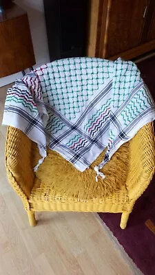 £16.99 • Buy Original Hirbawi Made In Palestine Kufiya Keffiyeh Scarf Shemagh Palestine Flag 