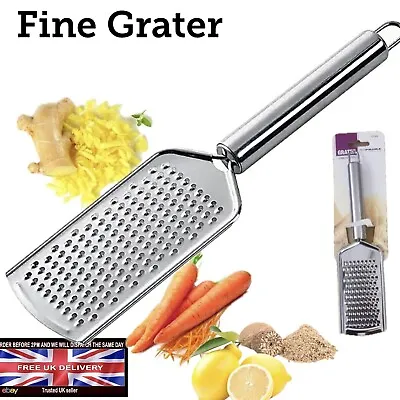 STAINLESS STEEL HAND FOOD GRATER Cheese Parmesan Nutmeg Lemon Garlic Ginger  • £2.84