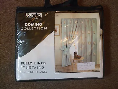 £10.65 • Buy Dunelm Mill Domino Collection Fully Lined Curtains And Tie Backs 42  X 72  