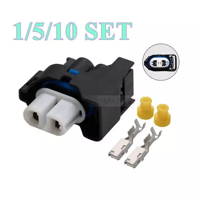 2 Pin/Way Automotive Fog Light Lamp Female Connector Plug Kit For Ford Mustang • £3.12