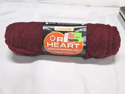 1 Skein Red Heart Coats & Clark 762 Claret 4 Ply Handknitting Yarn Orlon Acrylic • $14