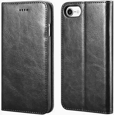 Shockproof Wallet Case For IPhone 7 8 7+ 8 Plus SE (2020) Leather Flip Cover • £3.55