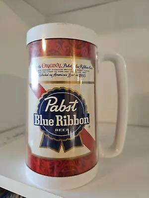 Vintage Pabst Blue Ribbon  Beer Thermo-Serv Plastic Mug  Cup Stein • $16