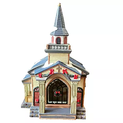 Vintage Christmas Village Light Up Church Long Rich LTD 1999 Excellent Cond. • $35