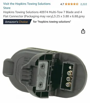 Hopkins Towing Solutions 40974 MultiTow 7 Blade And 4 Flat Vehicle End Connector • $22.99