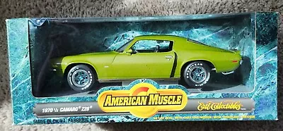 VINTAGE 1999 Camaro Z28 1970 1/2 American Muscle Green 1:18 ERTL Collectible NEW • $32.99