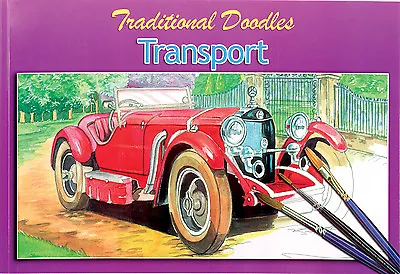 Transport Cars & Vehicles & Landscapes Colouring Or Painting Doodle Book 3070 • £2.85
