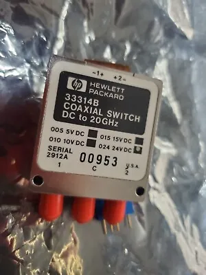$25 • Buy HP 33314B DC-20 GHz Coaxial Switch SMA 24VDC Tested, Superceded By 8765B