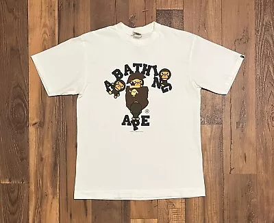 A Bathing Ape Bape Milo Logo Tee Shirt Medium White • $82